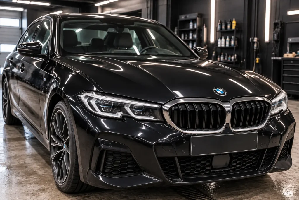 BMW שחורה אחרי